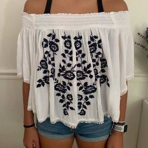 Floral off the shoulder top